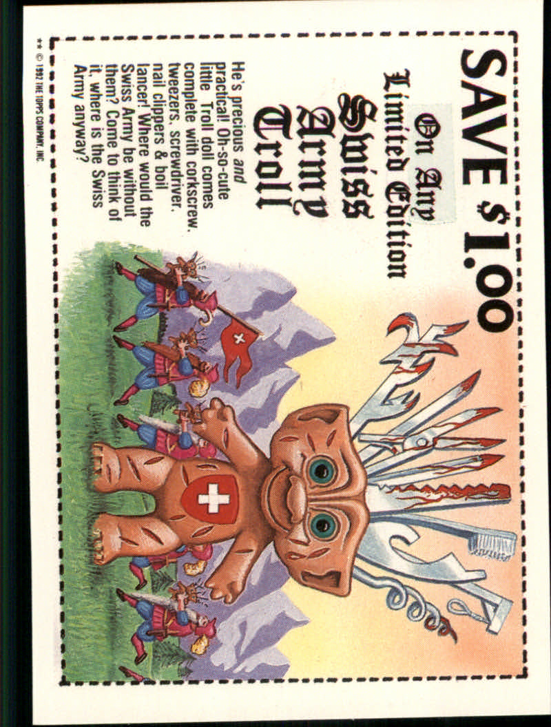 Trash Can Trolls (1992 Topps) "Main Set" Sticker Cards #1a to #44b - Picture 55 of 177