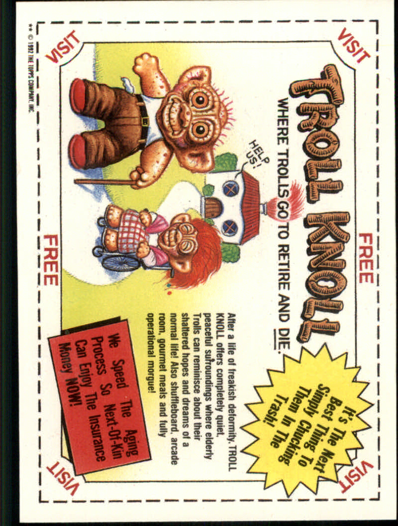 Trash Can Trolls (1992 Topps) "Main Set" Sticker Cards #1a to #44b - Picture 67 of 177