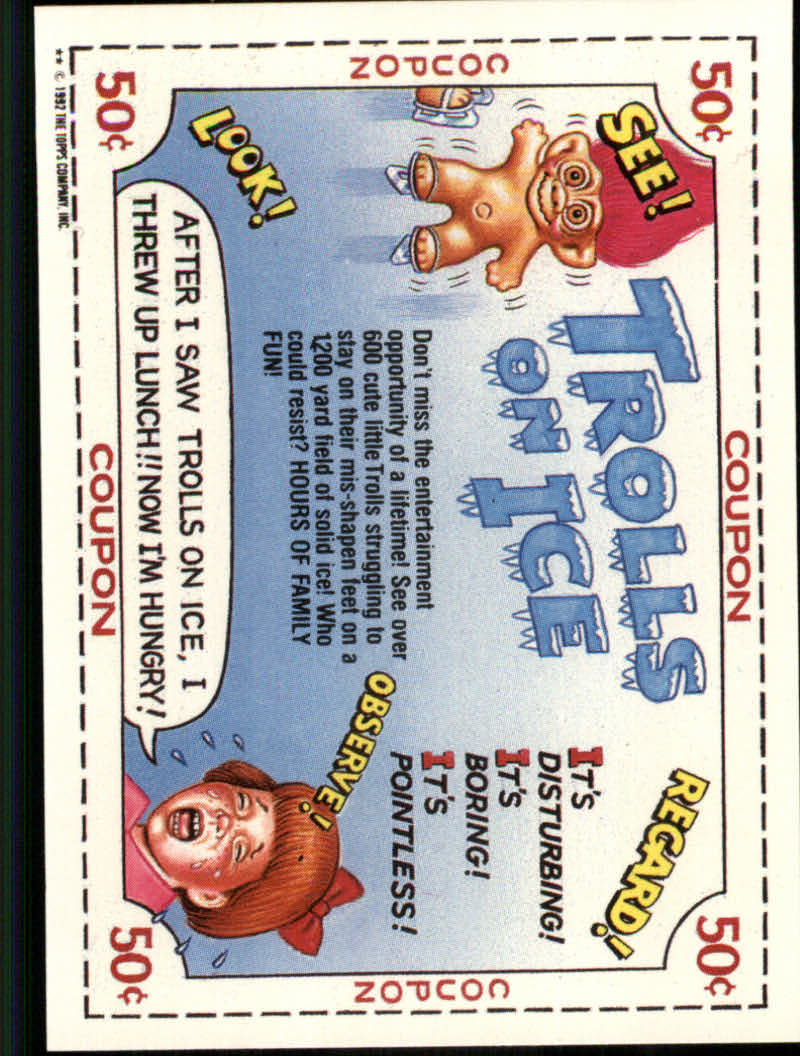 Trash Can Trolls (1992 Topps) "Main Set" Sticker Cards #1a to #44b - Picture 119 of 177