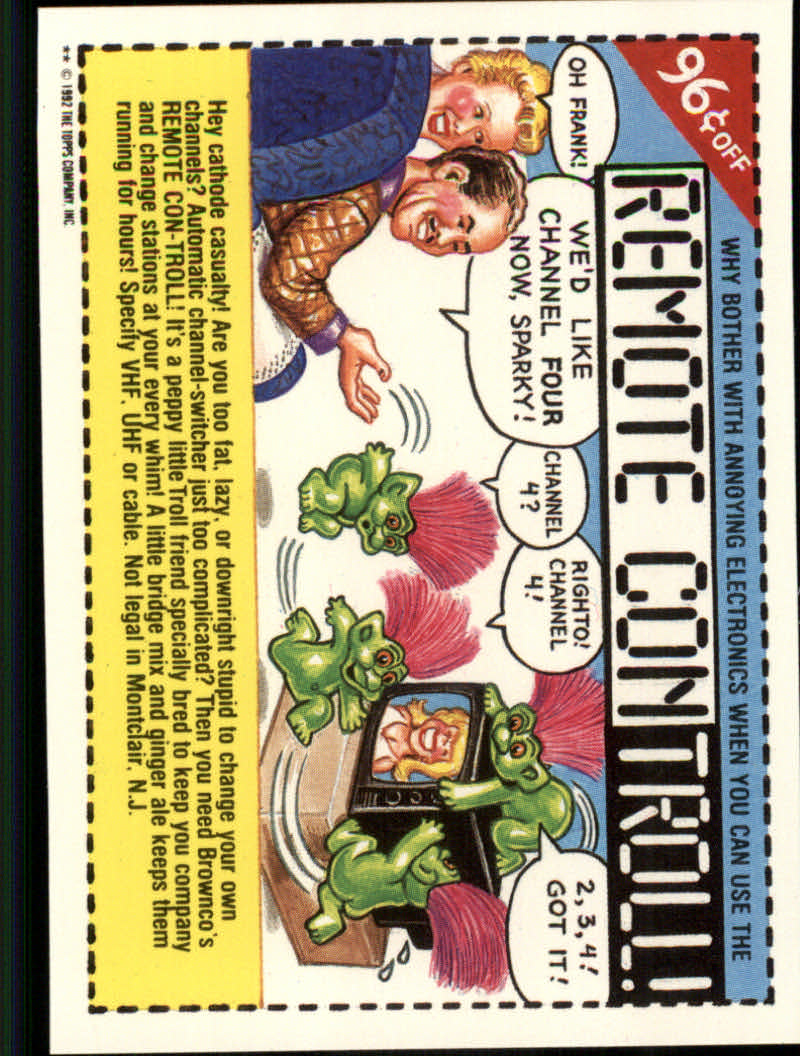 Trash Can Trolls (1992 Topps) "Main Set" Sticker Cards #1a to #44b - Picture 123 of 177