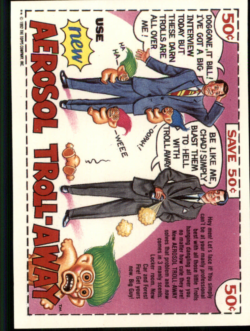 Trash Can Trolls (1992 Topps) "Main Set" Sticker Cards #1a to #44b - Picture 127 of 177
