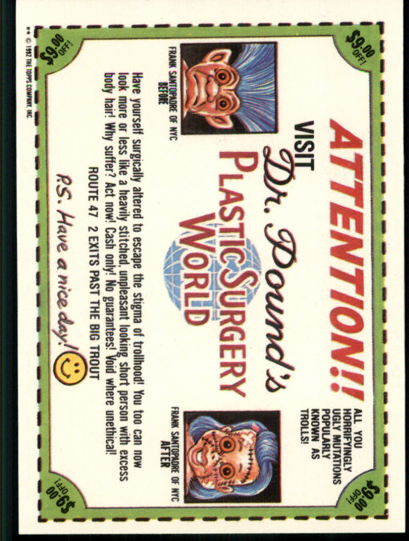 Trash Can Trolls (1992 Topps) "Main Set" Sticker Cards #1a to #44b - Picture 21 of 177