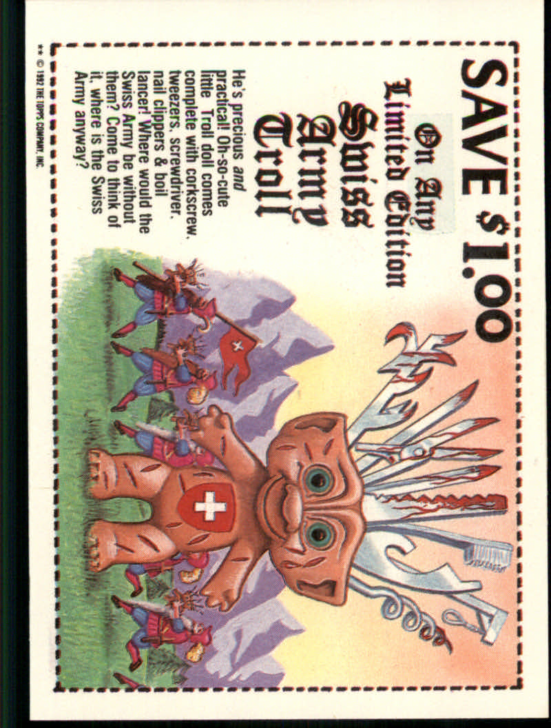Trash Can Trolls (1992 Topps) "Main Set" Sticker Cards #1a to #44b - Picture 57 of 177