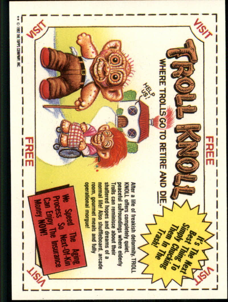 Trash Can Trolls (1992 Topps) "Main Set" Sticker Cards #1a to #44b - Picture 69 of 177