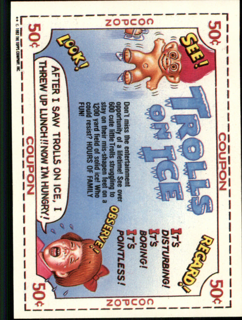 Trash Can Trolls (1992 Topps) "Main Set" Sticker Cards #1a to #44b - Picture 121 of 177