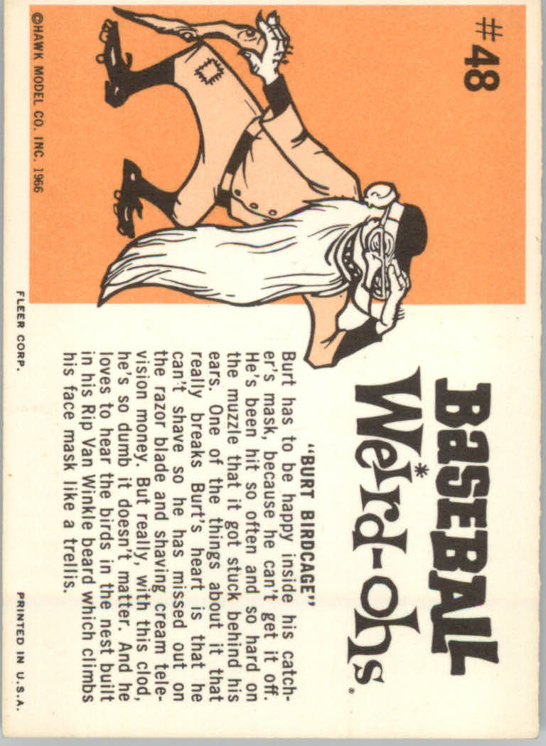 Tarjetas de béisbol Weird-Ohs (Fleer 1966) - Imagen 9 de 17