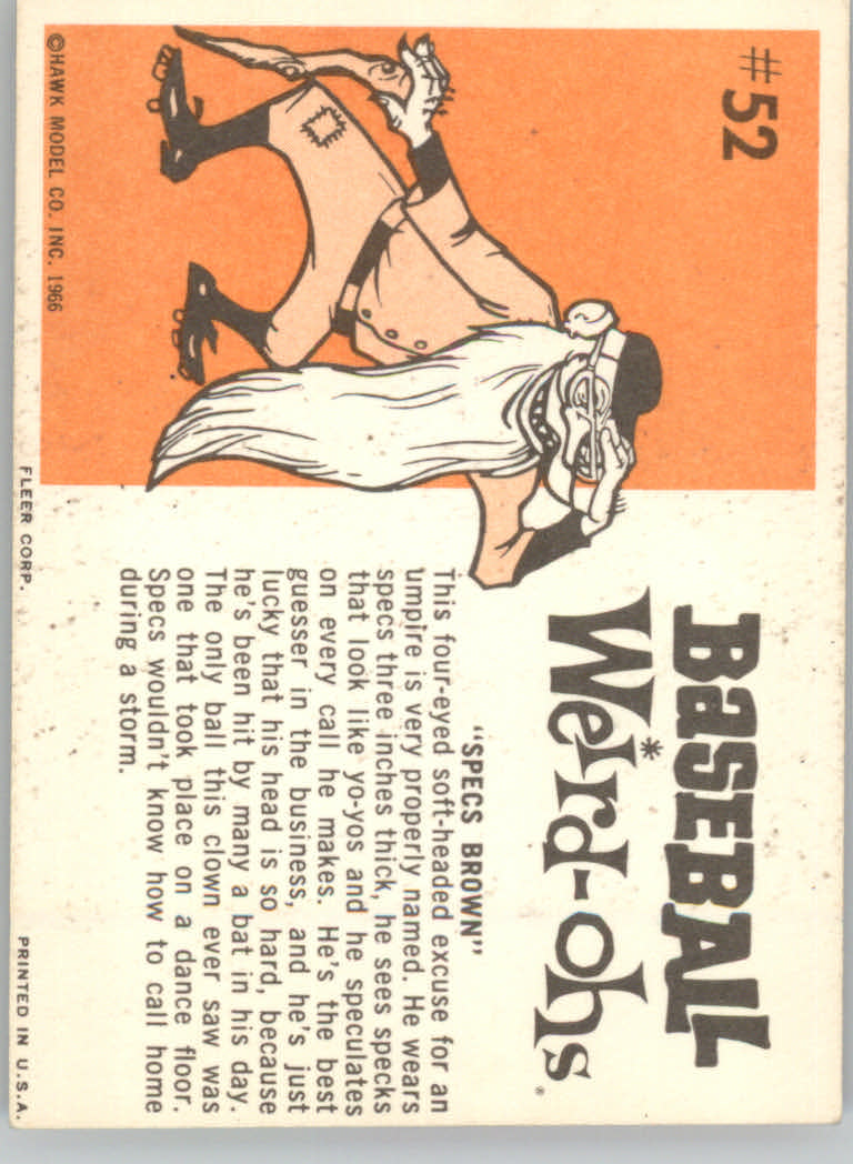Tarjetas de béisbol Weird-Ohs (Fleer 1966) - Imagen 13 de 17