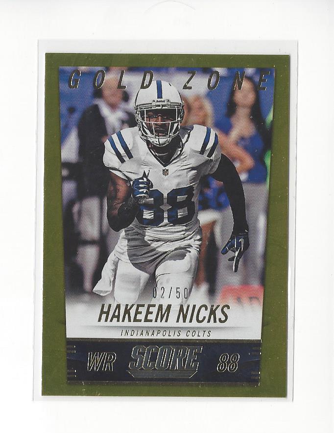 2014 Score Gold Zone #97 Hakeem Nicks