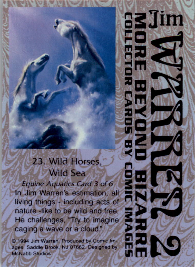 1994 Comic Images More Beyond Bizarre Jim Warren #23 Wild Horses, Wild Sea back image