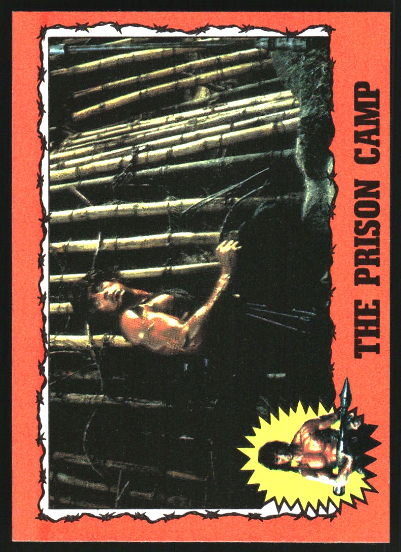 1985 Topps Rambo Rambo First Blood Part II #11 The Prison Camp
