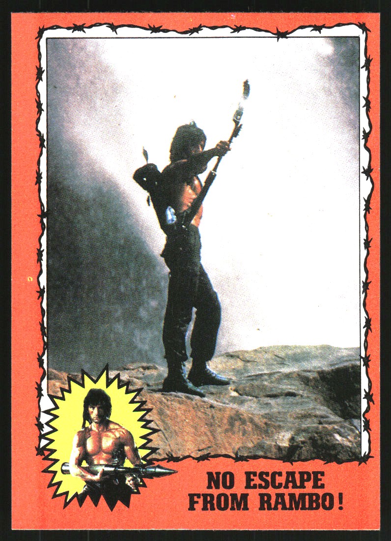 1985 Topps Rambo Rambo First Blood Part II #43 No Escape From Rambo
