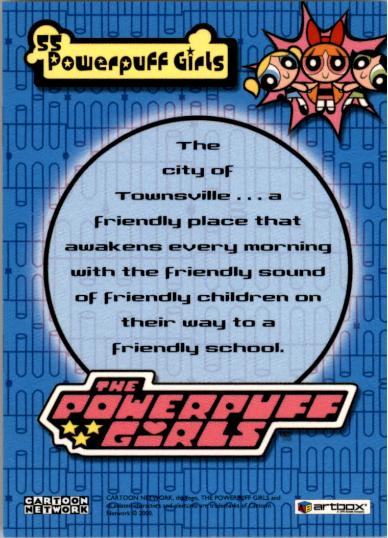 2000 Artbox Powerpuff Girls #55 Friendly Place back image