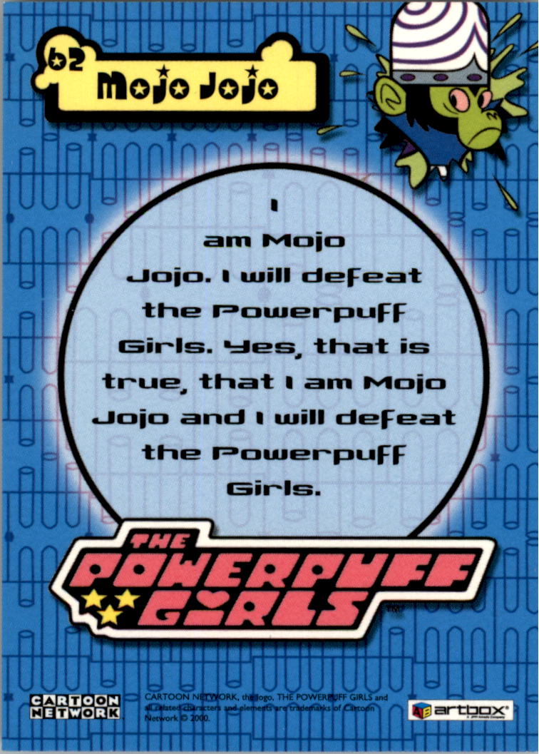 2000 Artbox Powerpuff Girls #62 Mojo Jojo back image