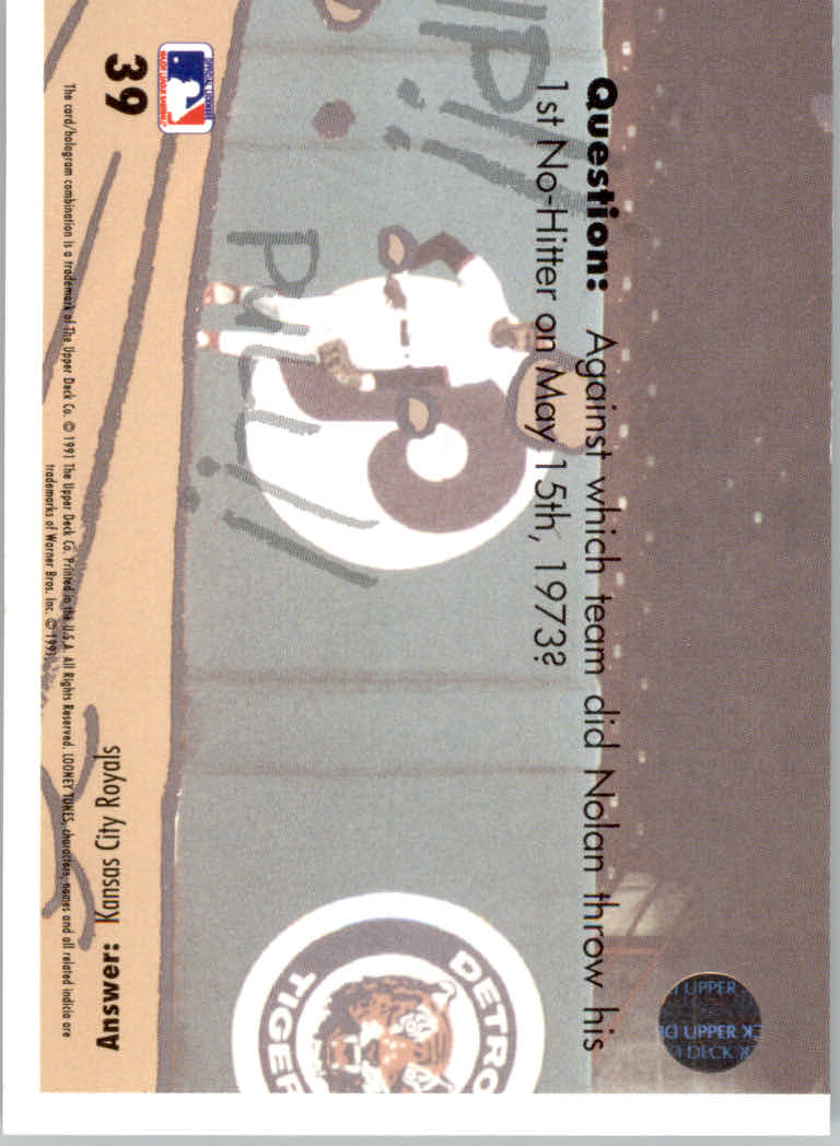 1991 Upper Deck Comic Ball 2 #40 Couch Potato Baseball back image