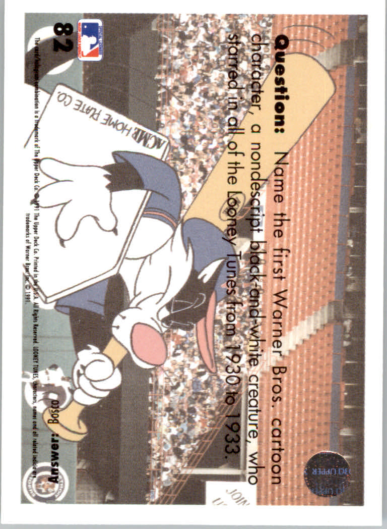 1991 Upper Deck Comic Ball 2 #82 Batting Twoubles back image