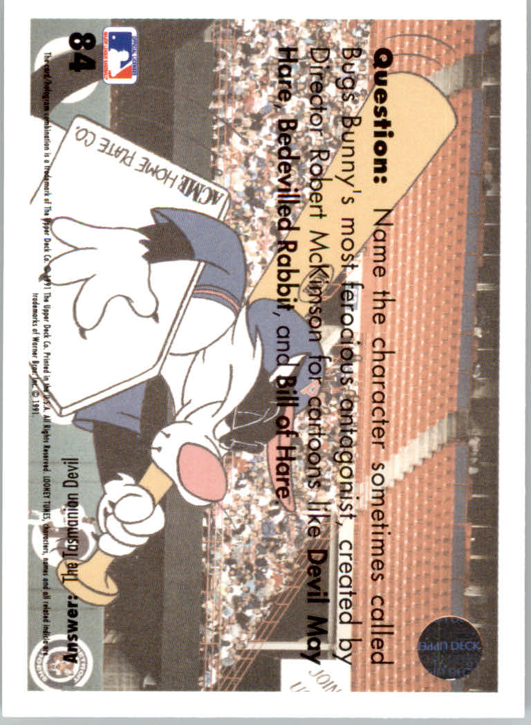 1991 Upper Deck Comic Ball 2 #84 Batting Twoubles back image