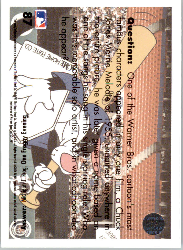 1991 Upper Deck Comic Ball 2 #87 Batting Twoubles back image