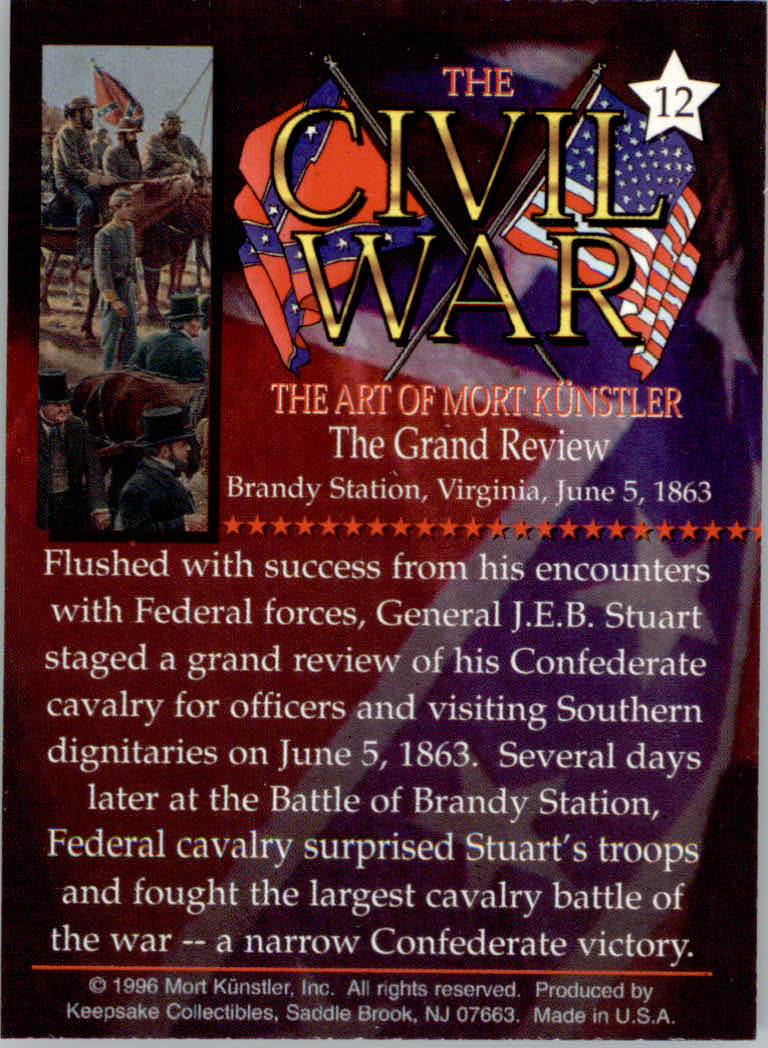 Civil War The Art of Mort Kunstler (1996 Keepsake Collection) Cards - Bild 71 von 73