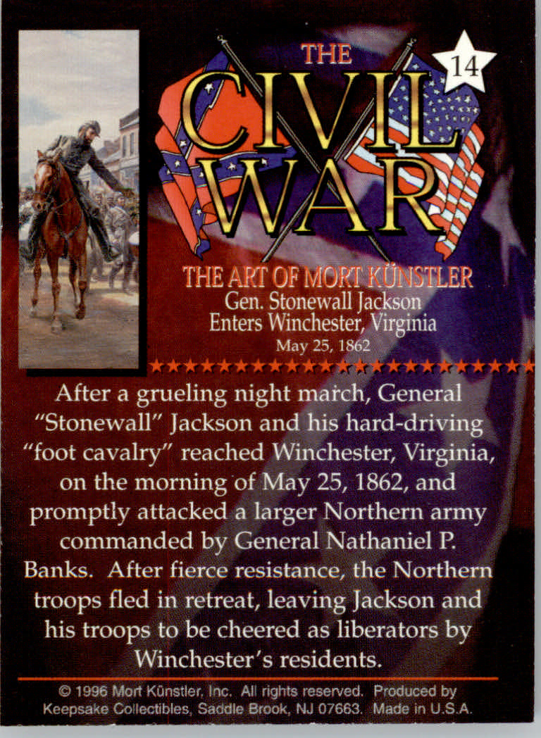 Civil War The Art of Mort Kunstler (1996 Keepsake Collection) Cards - Bild 67 von 73