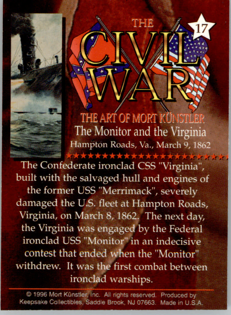 Civil War The Art of Mort Kunstler (1996 Keepsake Collection) Cards - Bild 63 von 73