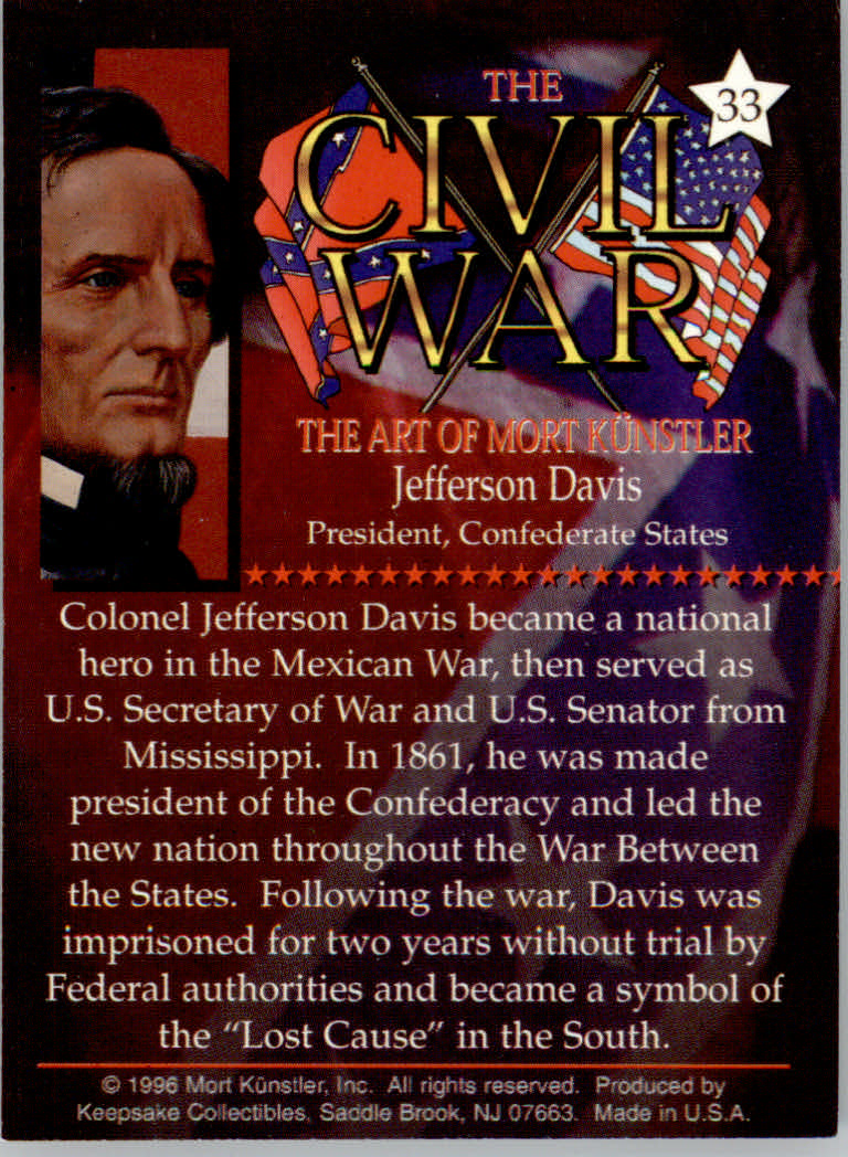 Civil War The Art of Mort Kunstler (1996 Keepsake Collection) Cards - Bild 53 von 73