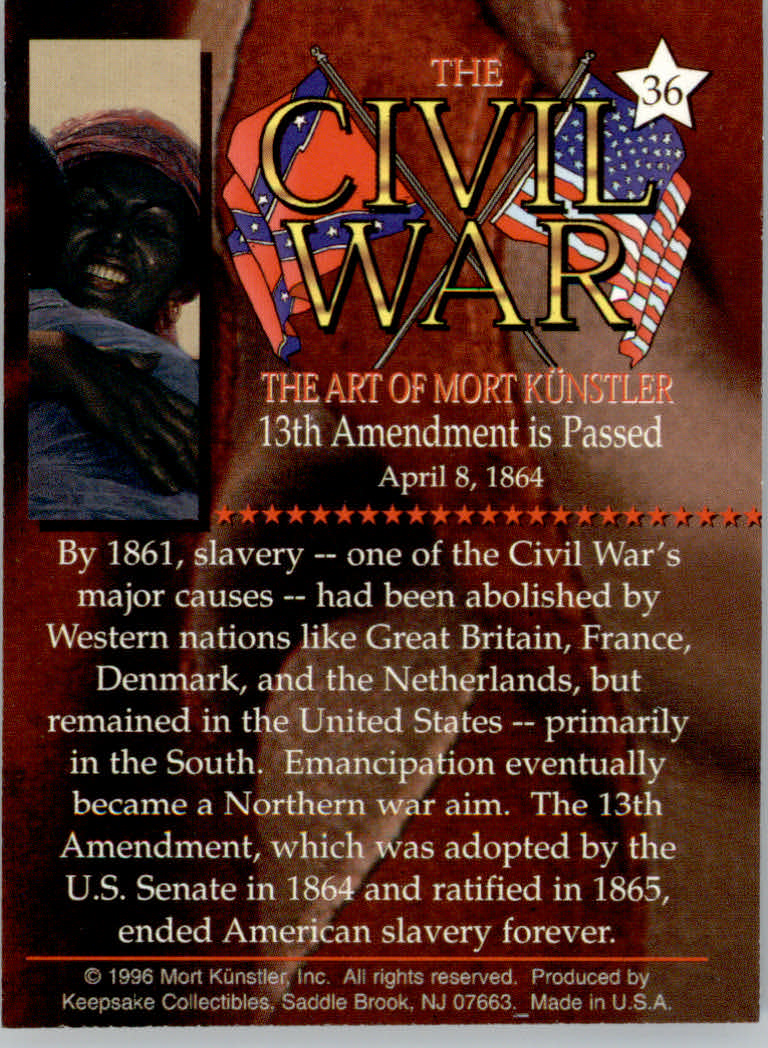Civil War The Art of Mort Kunstler (1996 Keepsake Collection) Cards - Bild 49 von 73