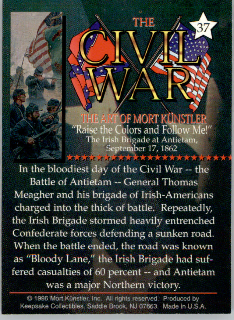 Civil War The Art of Mort Kunstler (1996 Keepsake Collection) Cards - Bild 47 von 73