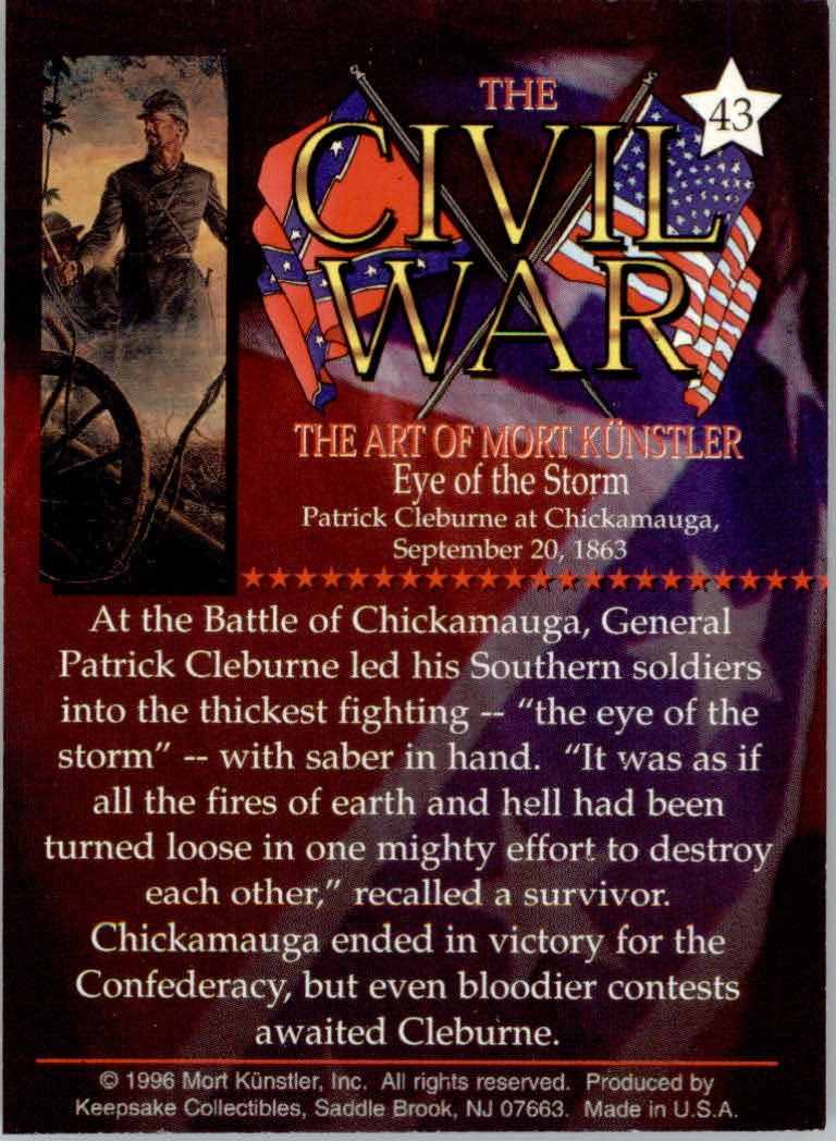 Civil War The Art of Mort Kunstler (1996 Keepsake Collection) Cards - Bild 43 von 73