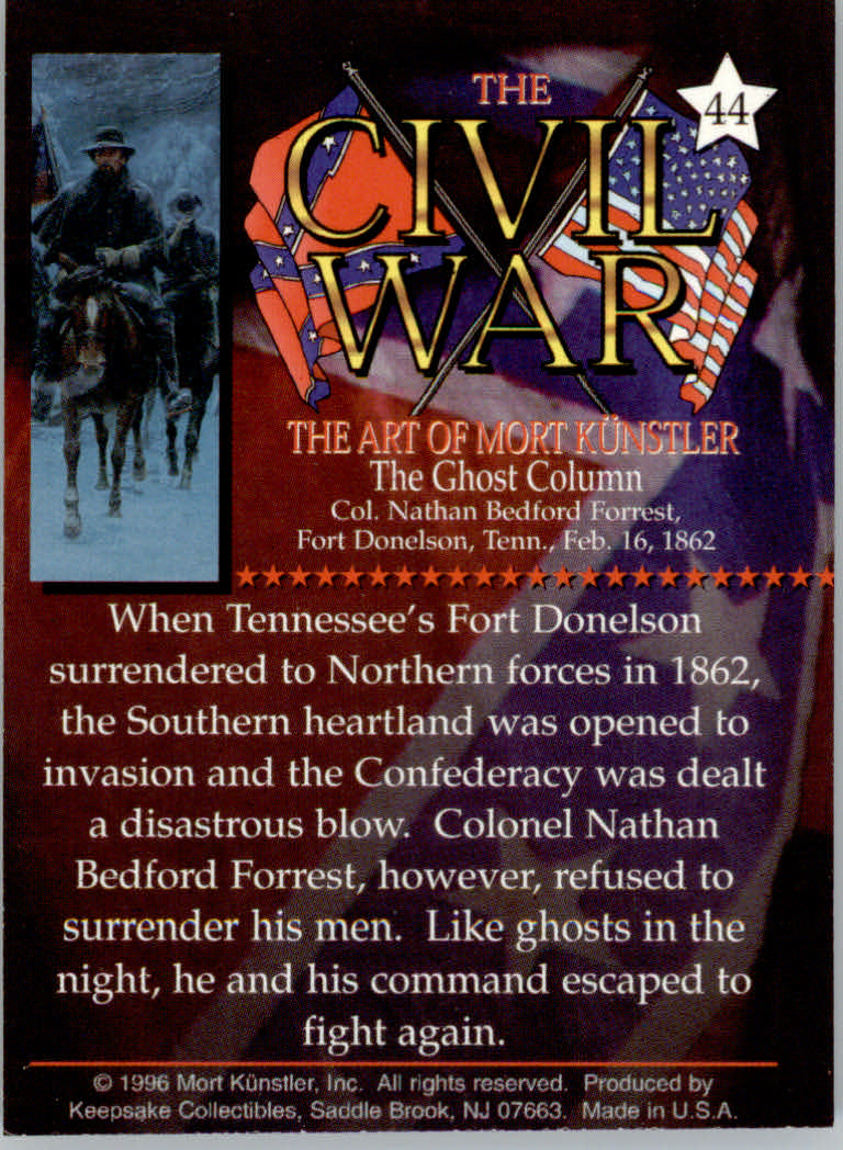 Civil War The Art of Mort Kunstler (1996 Keepsake Collection) Cards - Bild 41 von 73