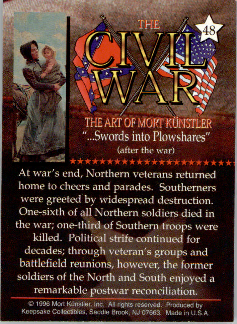 Civil War The Art of Mort Kunstler (1996 Keepsake Collection) Cards - Bild 39 von 73