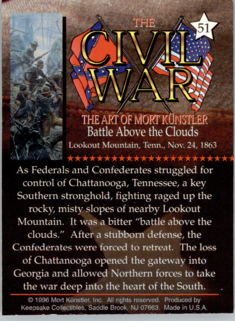 Civil War The Art of Mort Kunstler (1996 Keepsake Collection) Cards - Bild 37 von 73