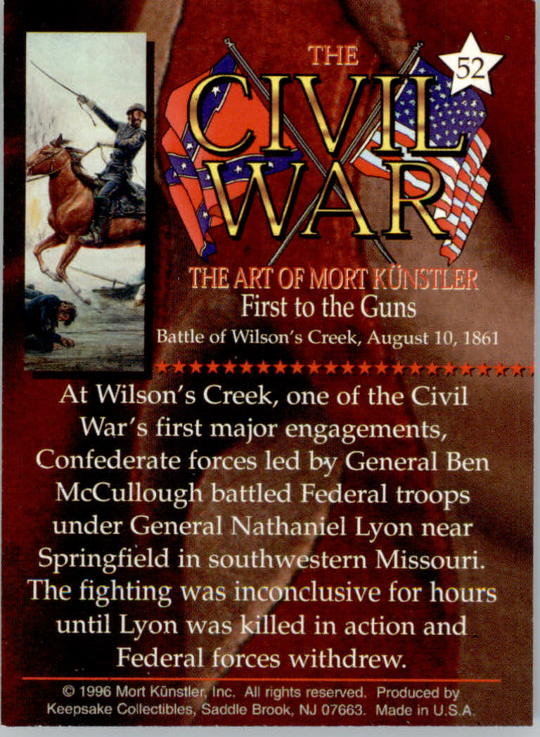Civil War The Art of Mort Kunstler (1996 Keepsake Collection) Cards - Bild 35 von 73