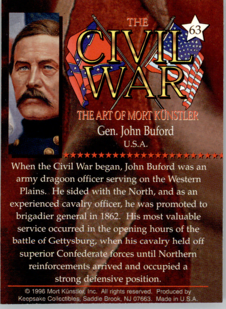 Civil War The Art of Mort Kunstler (1996 Keepsake Collection) Cards - Bild 29 von 73
