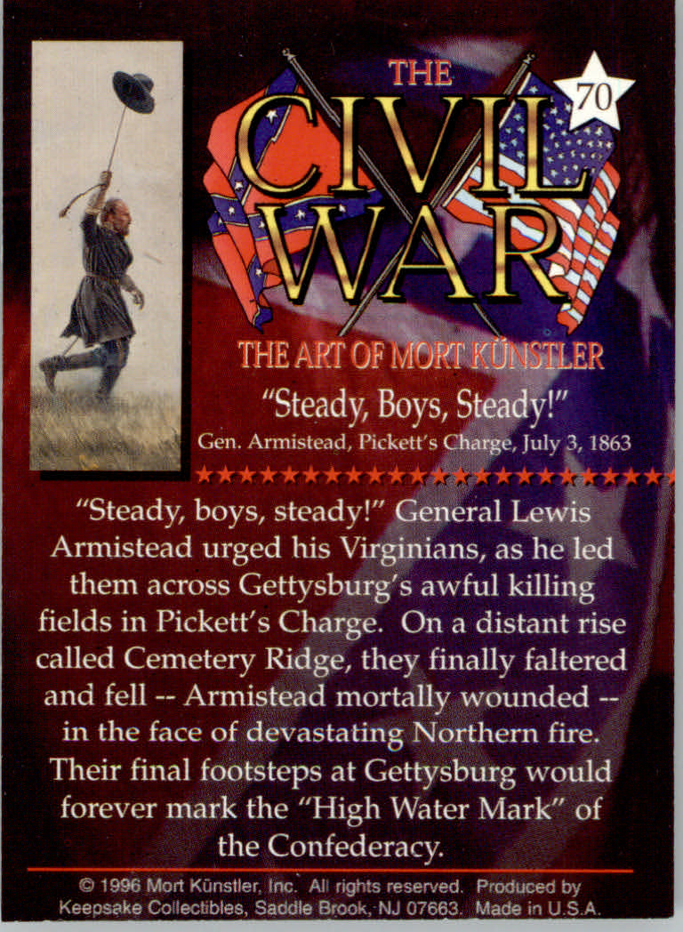 Civil War The Art of Mort Kunstler (1996 Keepsake Collection) Cards - Bild 23 von 73