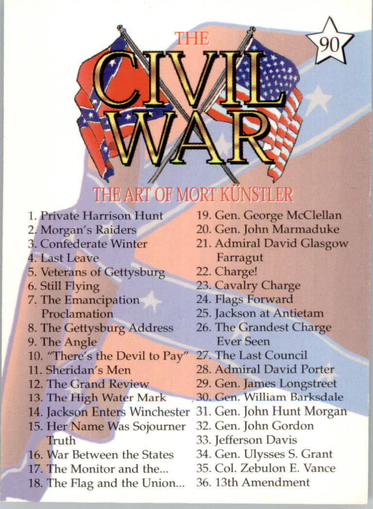 Civil War The Art of Mort Kunstler (1996 Keepsake Collection) Cards - Bild 9 von 73