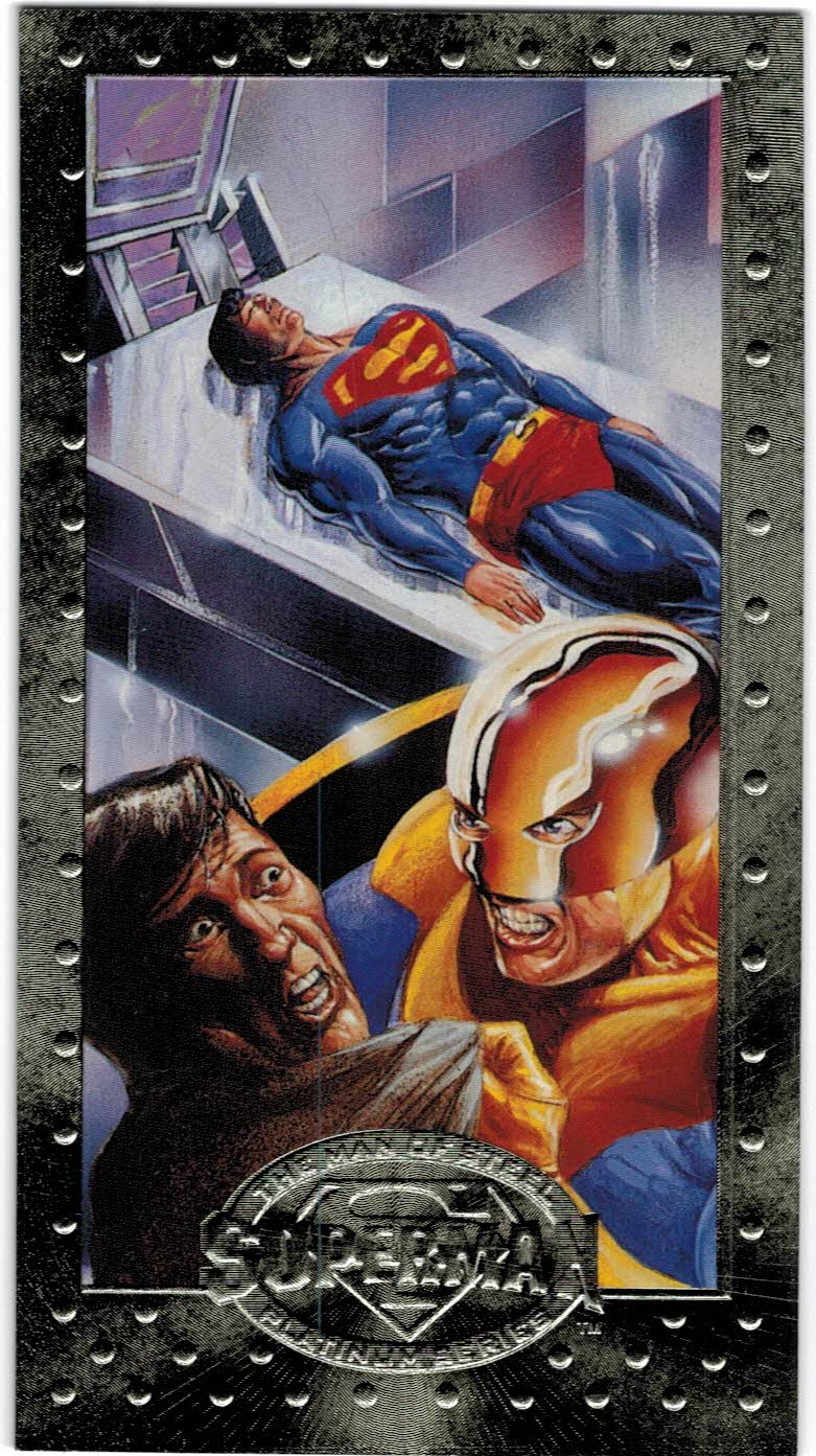 1994 SkyBox Superman Man of Steel Platinum Series Premium Edition #71 The Cadmus Conspiracy