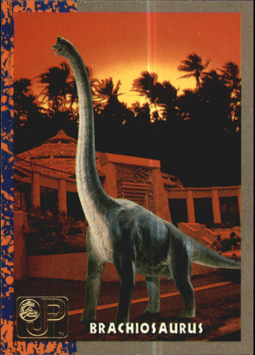 1993 Topps Jurassic Park Gold 8 Brachiosaurus Nm Mt 6072