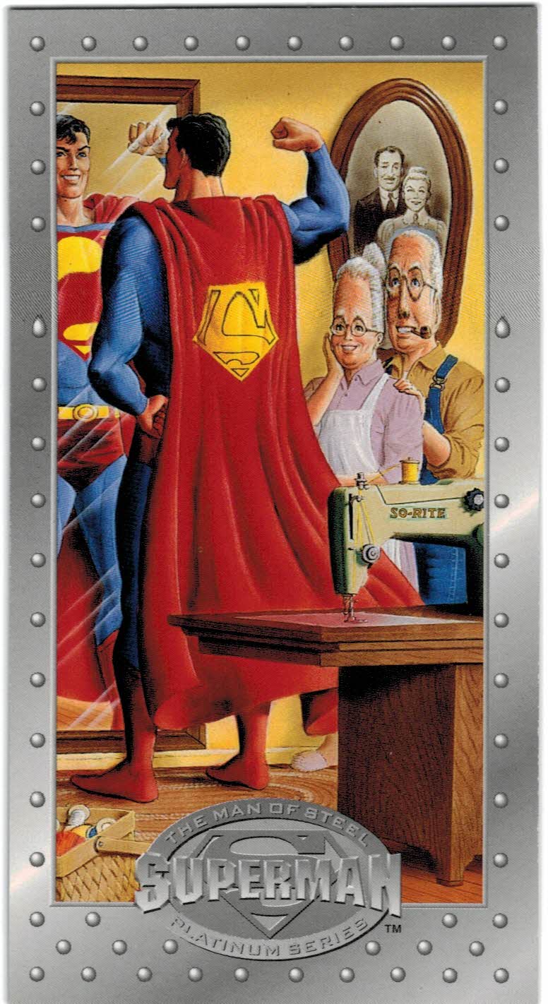 1994 SkyBox Superman Man of Steel Platinum Series Collector's Edition #17 And Now ... Superman!