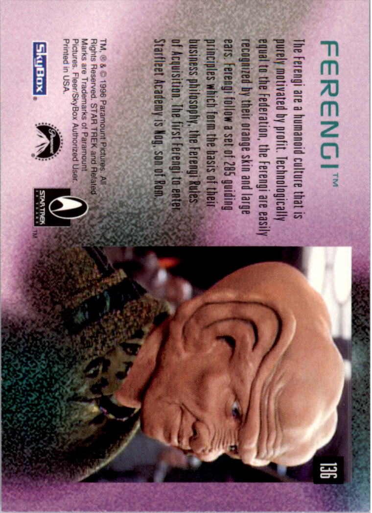 1995-96 SkyBox 30 Years of Star Trek #136 Ferengi back image