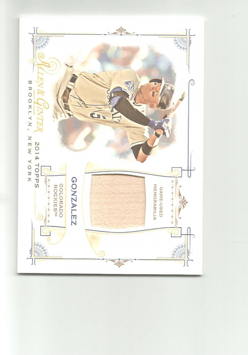 2014 Topps Allen and Ginter Relics #FRBCG Carlos Gonzalez B