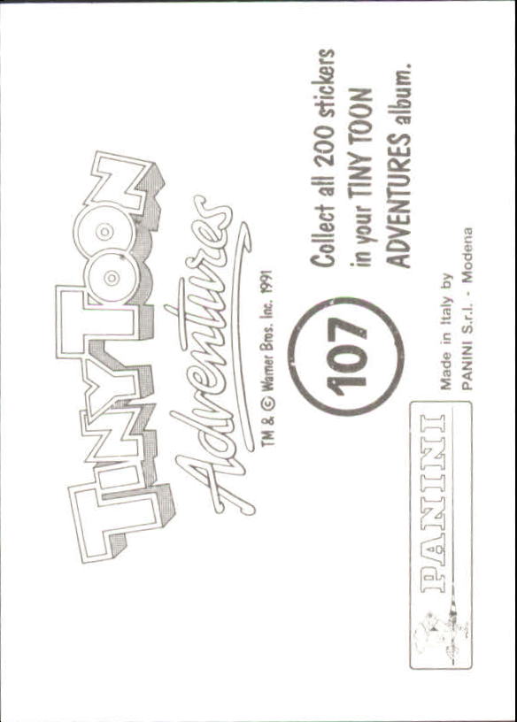 1991 Panini Tiny Toon Adventures Album Stickers #107 Sticker 107