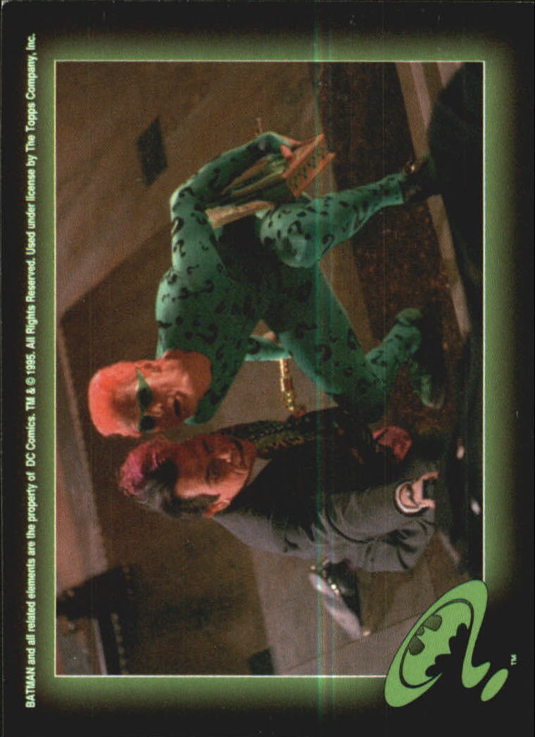 1995 Topps Batman Forever Stickers #14 Two-Face and Riddler - NM-MT
