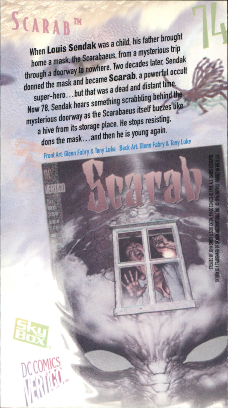1994 SkyBox DC Vertigo #74 Scarab back image