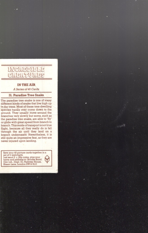 B5998- 1985 Brooke Bond Incredible Creatures 1-40 -You Pick- 15+ FREE US SHIP - Picture 11 of 13