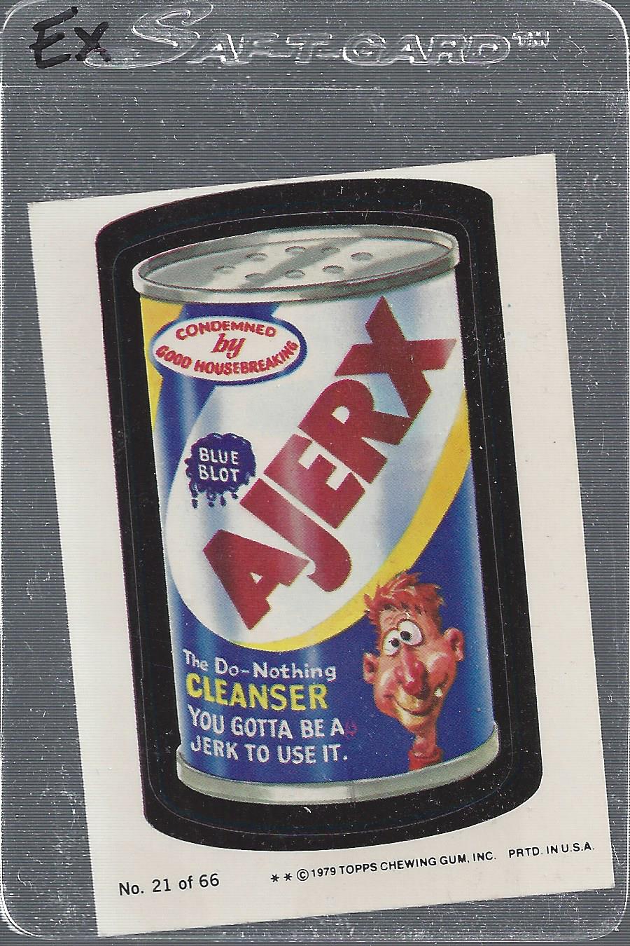 1979-80 Topps Wacky Packages Rerun Complete Series #21 Ajerx