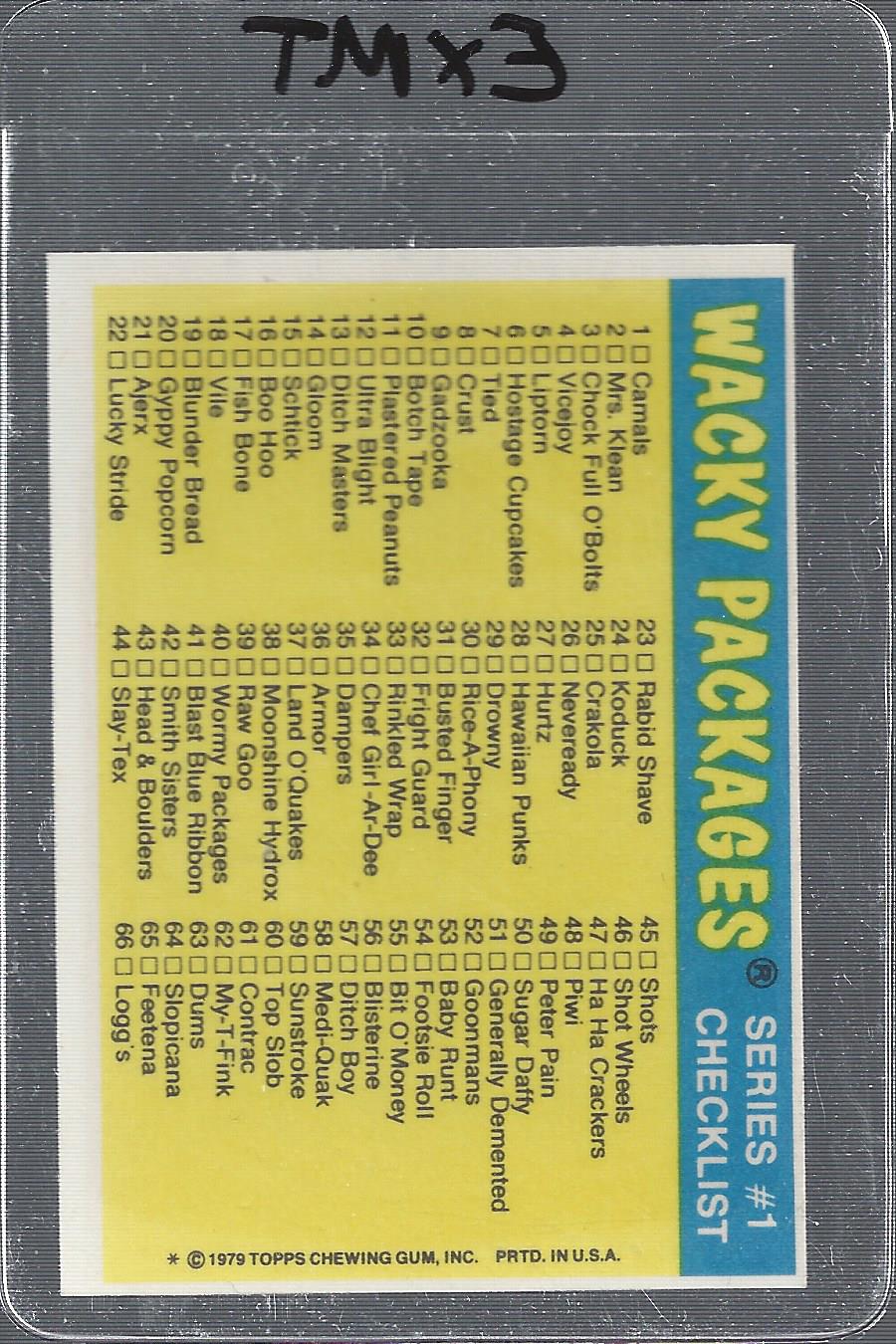 1979-80 Topps Wacky Packages Rerun Complete Series #39 Raw Goo back image