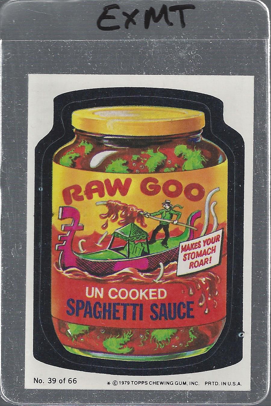 1979-80 Topps Wacky Packages Rerun Complete Series #39 Raw Goo