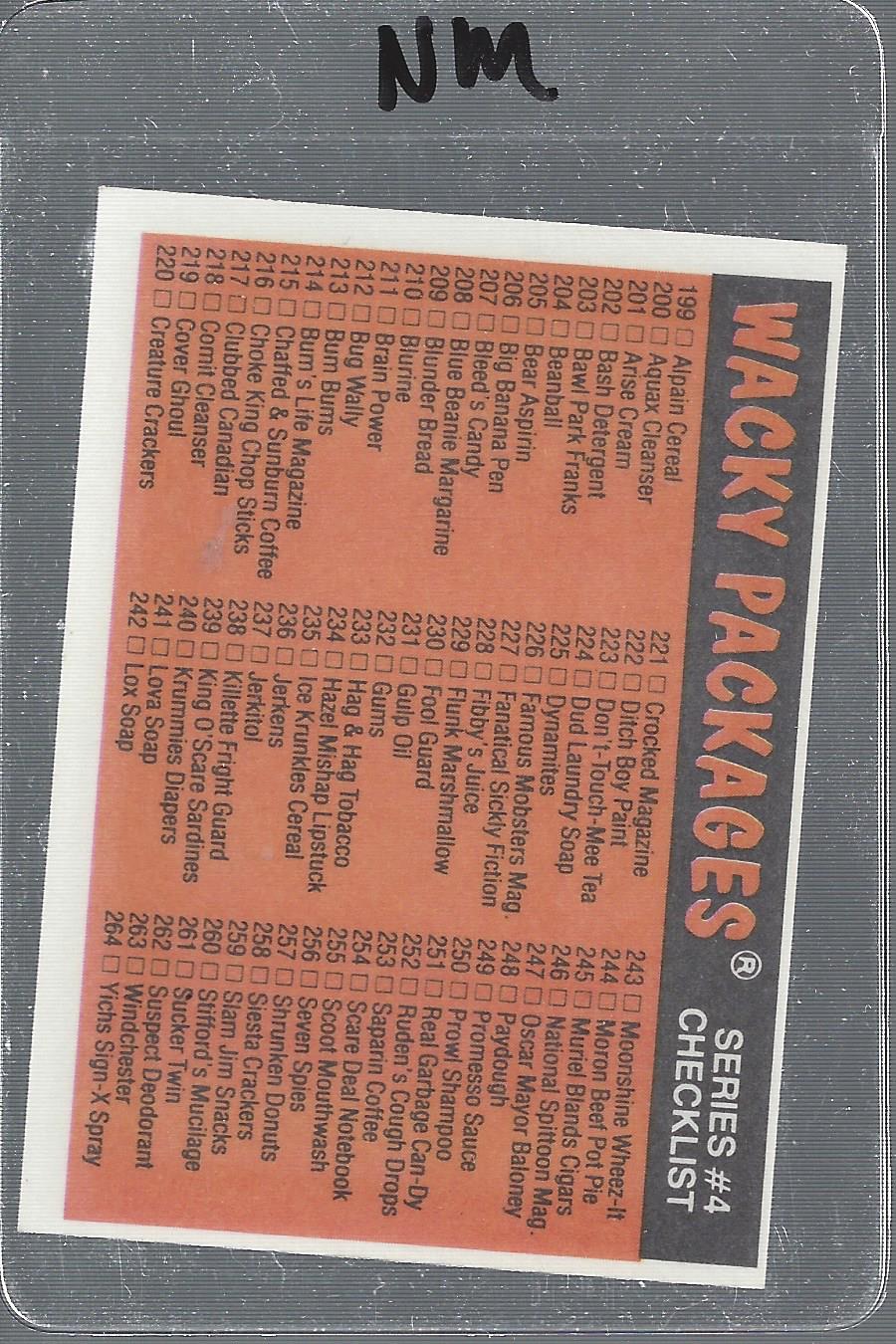 1979-80 Topps Wacky Packages Rerun Complete Series #243 Moonshine Wheez-It back image