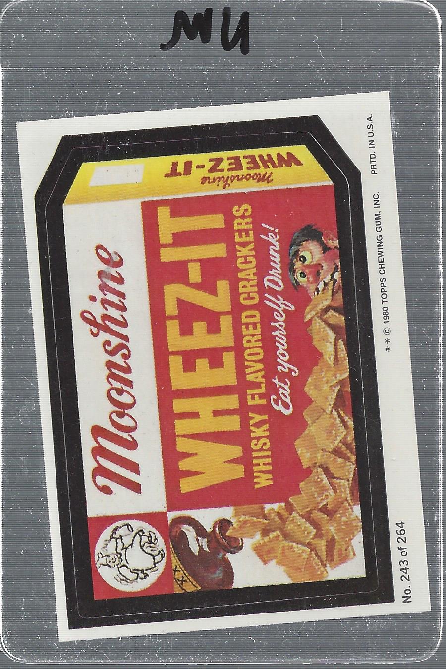1979-80 Topps Wacky Packages Rerun Complete Series #243 Moonshine Wheez-It