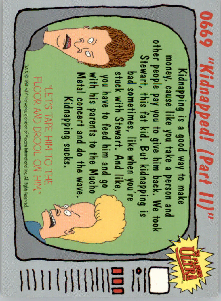 Beavis and Butt-Head (1994 Fleer Ultra) Cards - Picture 53 of 53